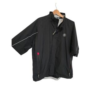 Sunice Mens Hurricane Goretex Jacket Size XL Solid Black Short Sleeve Golf